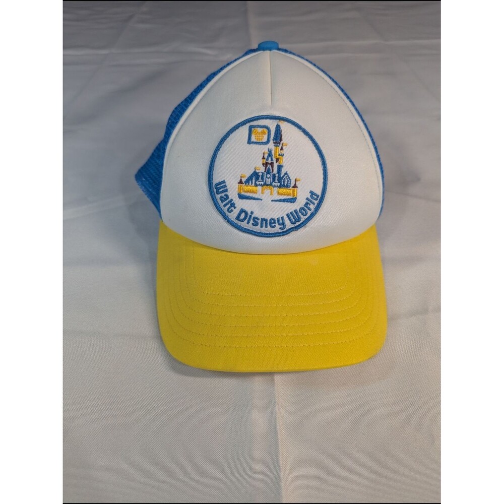 Disney Yellow Blue White Walt Disney World Trucker Hat